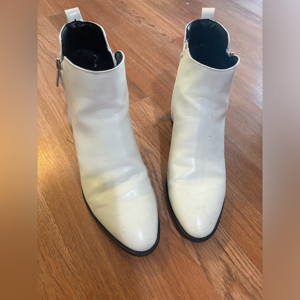 Calvin Klein white boots 9.5